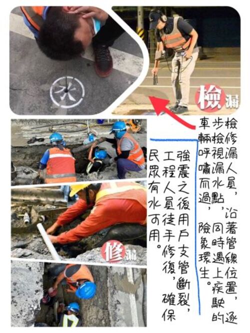 近日規模6.8地震 花東地區管裂斷層處 台水搶修真英雄  |工會動態|活動集錦